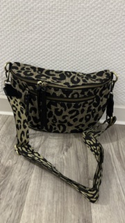sac style banane imprimé léopard