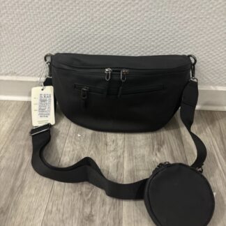 sac style banane imperméable noir