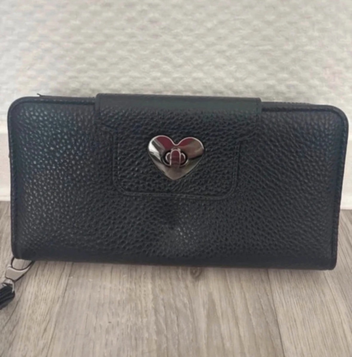 Portefeuille / porte-monnaie noir style vintage – Image 2