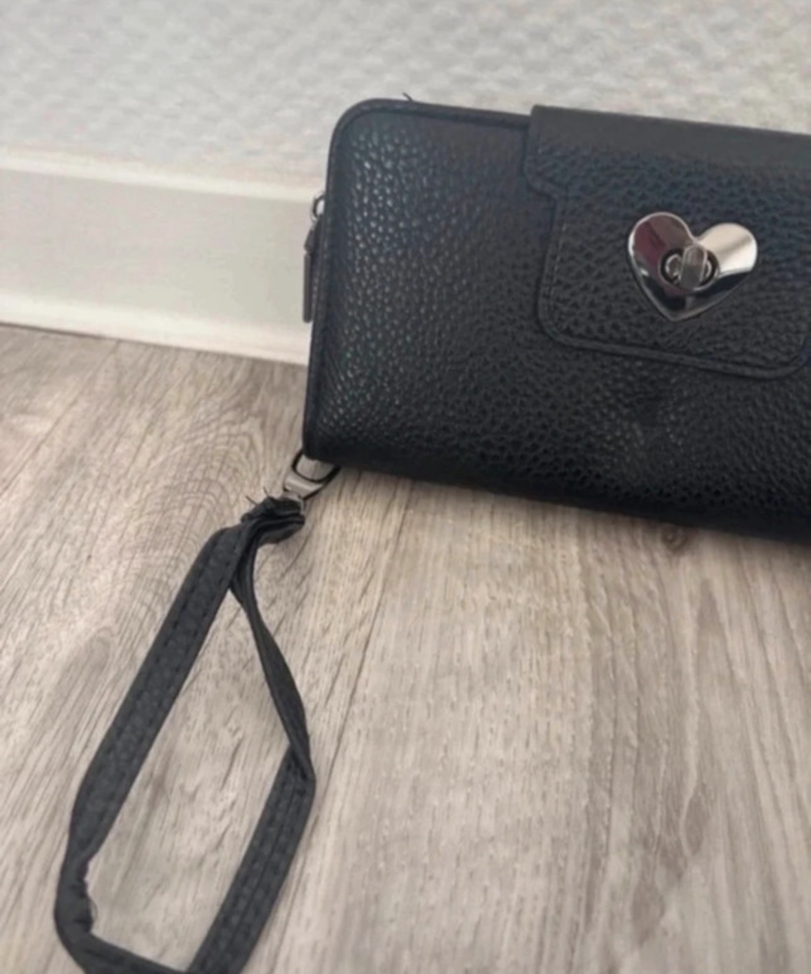 Portefeuille / porte-monnaie noir style vintage – Image 3